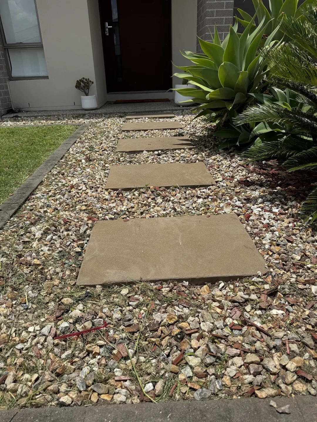 After — front entrance weed removal by Greenstone Outdoor Solutions